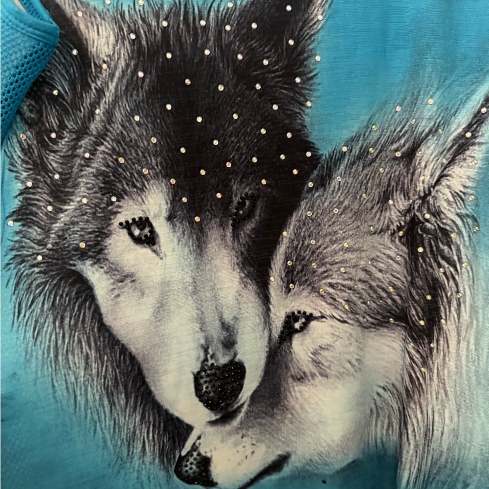 Wolf bathing suit cover up/ shirt.  Size medium